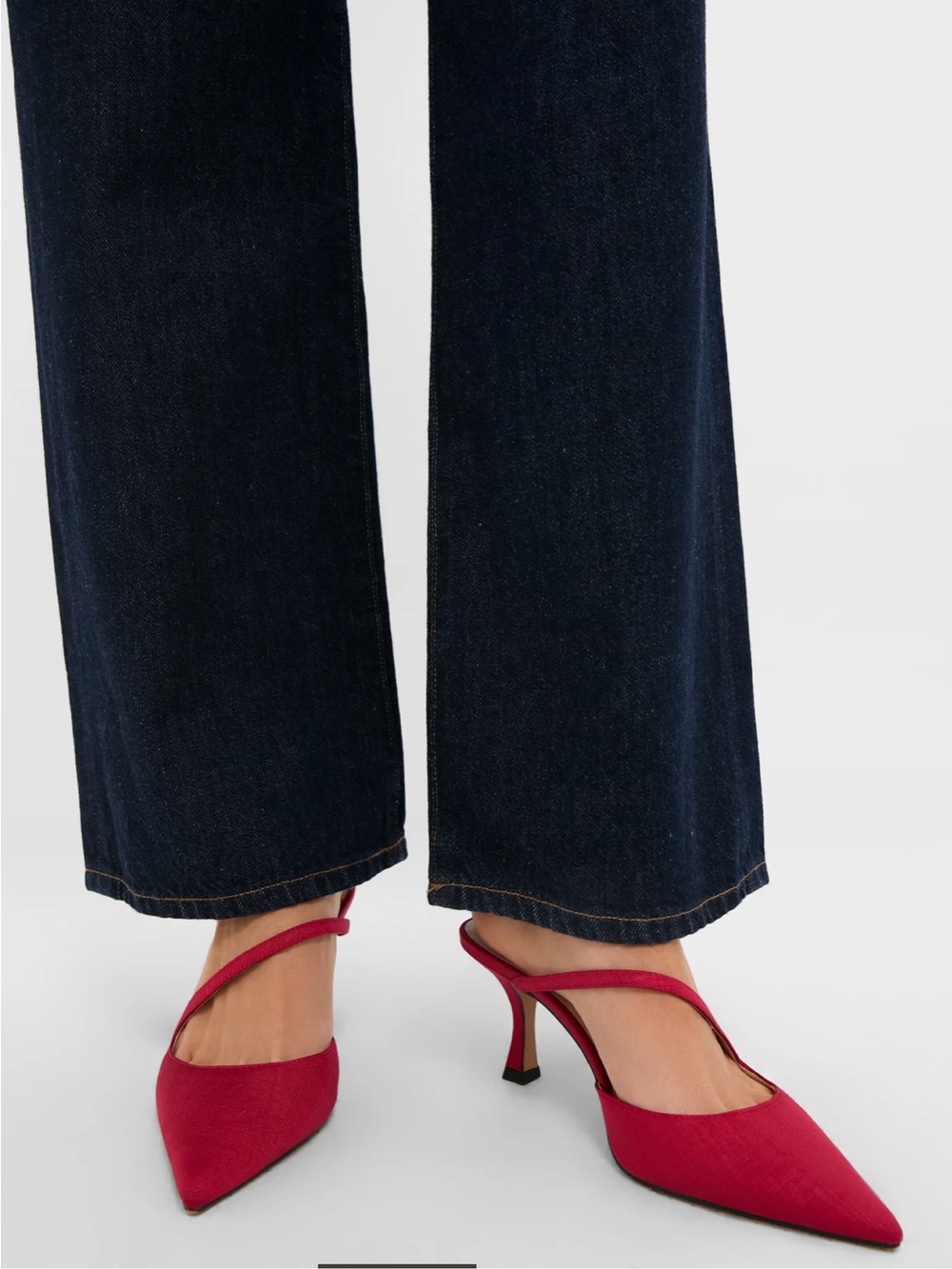 TUCKERNUCK Red Moire Mimi Heels NEW  6.5